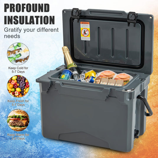 Goplus Hard Cooler Insulated Large Ice Chest with Portable Handles