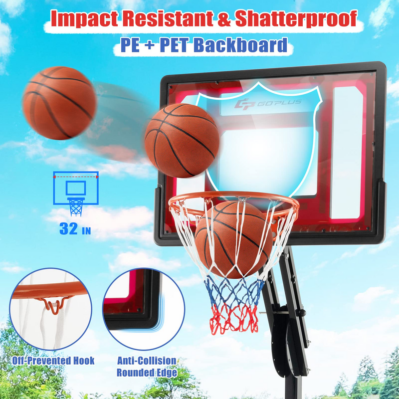 Load image into Gallery viewer, Portable Basketball Hoop Outdoor - Goplus
