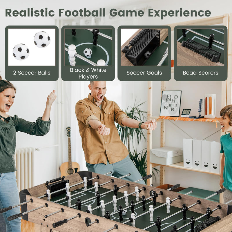 Load image into Gallery viewer, Goplus 54” Foosball Table for Adults, Competition Full Size Soccer Game Table with 2 Balls, 26 Players
