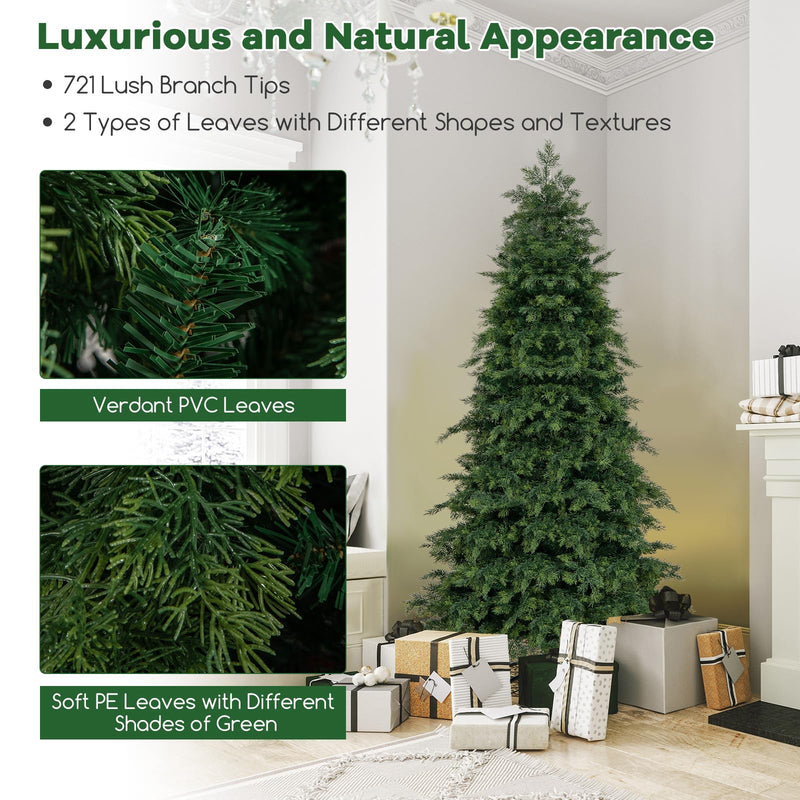 Load image into Gallery viewer, Goplus 6ft Artificial Christmas Tree, Unlit Green Hinged Xmas Full Tree with 721 Lush Branch Tips
