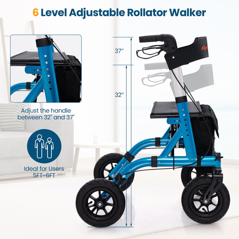 Load image into Gallery viewer, Goplus Rollator Walkers for Seniors with Seat
