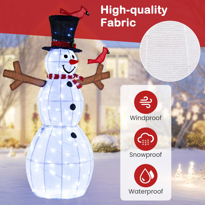 Load image into Gallery viewer, Goplus 4.8 FT Light Up Christmas Snowman with 120 LED Lights
