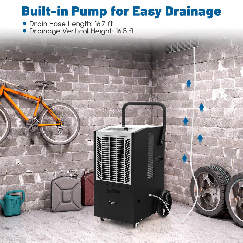 Load image into Gallery viewer, 163 Pints Commercial Dehumidifier, 4500 Sq.Ft Dehumidifier with Pump &amp; Drain Hose
