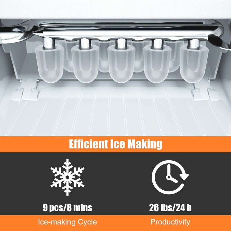 Load image into Gallery viewer, Ice Maker Machine for Countertop, Bullet-Shaped Ice Cubes Ready in 8 Mins
