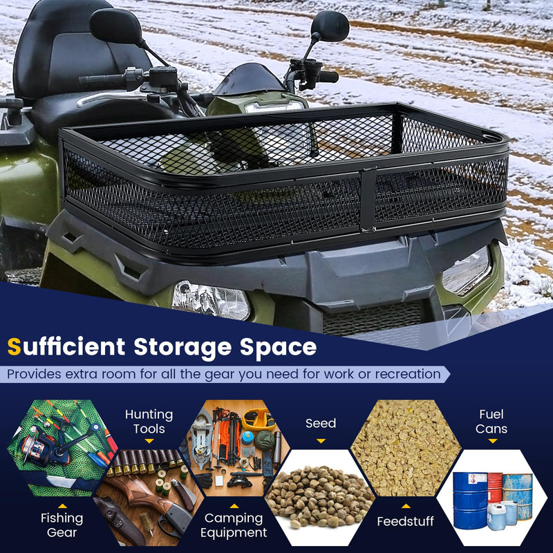 Load image into Gallery viewer, Goplus ATV Front Rack Universal ATV Storage Rack 36.5”L x 17.5”W x 6.5”H
