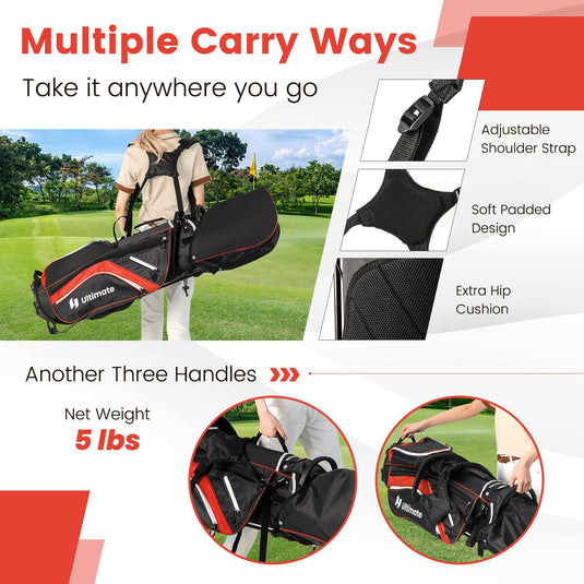 Goplus 14 Way Top Dividers Golf Stand Bag