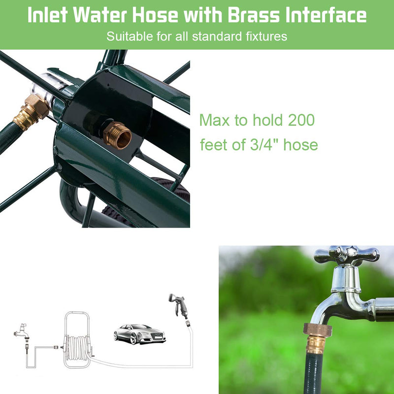 Load image into Gallery viewer, Garden Hose Reel Cart Water Hose Holder Steel Frame for Planting - GoplusUS
