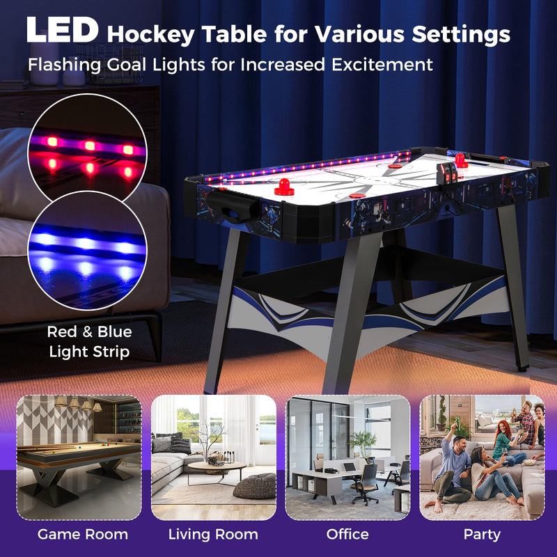 Load image into Gallery viewer, Goplus 54&quot; Air Hockey Table, Hockey Game Table w/LED Scoreboard, Lights, 2 Pucks, 2 Pushers
