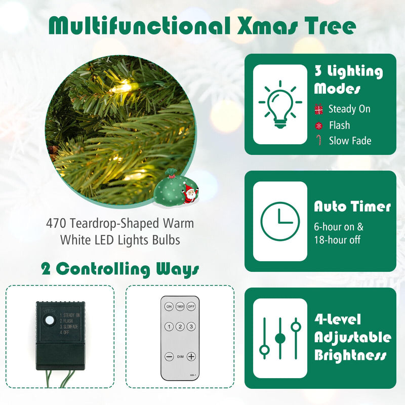 Load image into Gallery viewer, Goplus 3-Minute-Setup Pre-Lit Christmas Tree with Storage Bag
