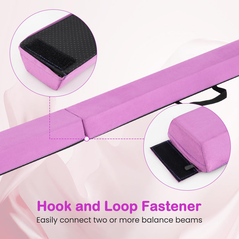 Load image into Gallery viewer, Goplus 7 FT Folding Balance Beam, Foam Floor Gymnastic Beam w/Removable Suede Cover, Non-Slip Bottom
