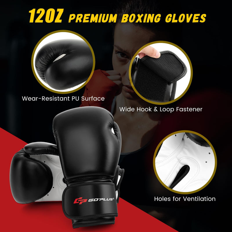 Load image into Gallery viewer, Goplus Freestanding Punching Bag, 71&quot; Heavy Boxing Bag with 25 Suction Cups, Boxing Gloves, Filling Base

