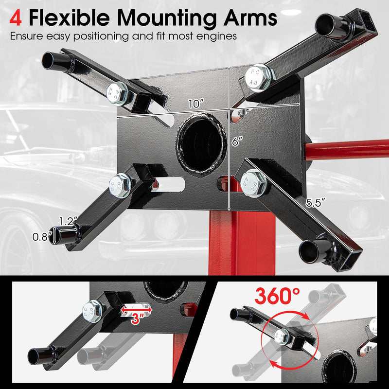 Load image into Gallery viewer, Goplus Engine Stand, 1500 LBS (3/4 Ton) Motor Stand with 4 Wheels
