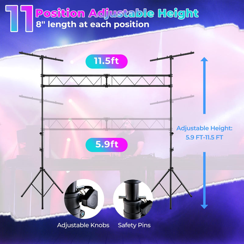 Load image into Gallery viewer, Goplus DJ Light Stand, 14FT Lighting Truss System with 32 Lights Hold 220LBS Capacity
