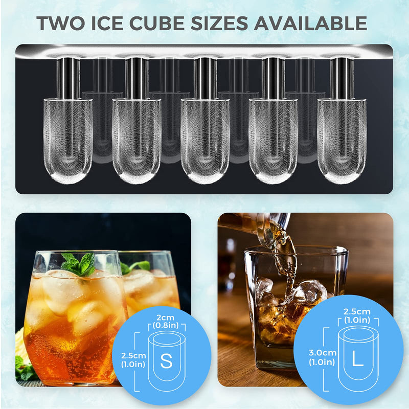 Load image into Gallery viewer, Portable Countertop Ice Maker, 26LBS/24H Mini Ice Cube Machine w/8 Min Processing 9 Cubes

