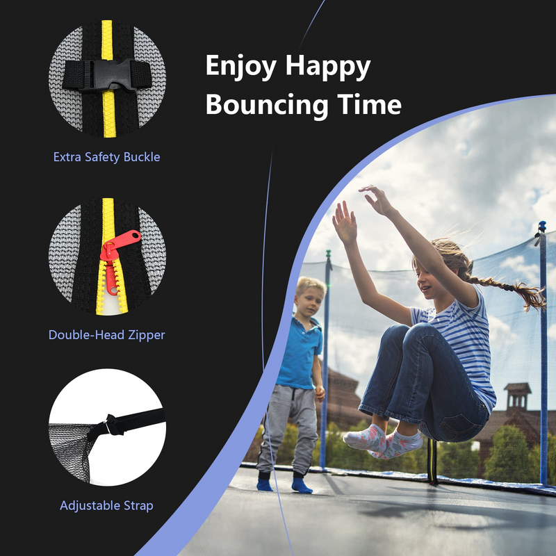 Load image into Gallery viewer, Goplus Trampoline Safety Net for 8FT 10FT 12FT 14FT 15FT 16FT Round Frame Trampoline, Weather-Resistant

