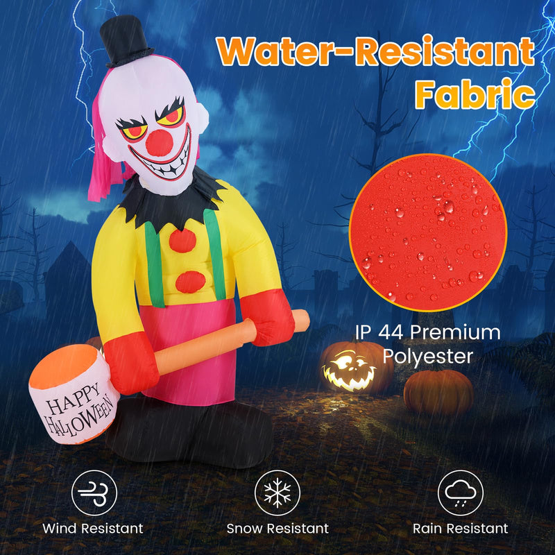 Load image into Gallery viewer, Goplus 8 Ft Halloween Inflatables, Giant Blow up Halloween Clown Decorations with Moving Head
