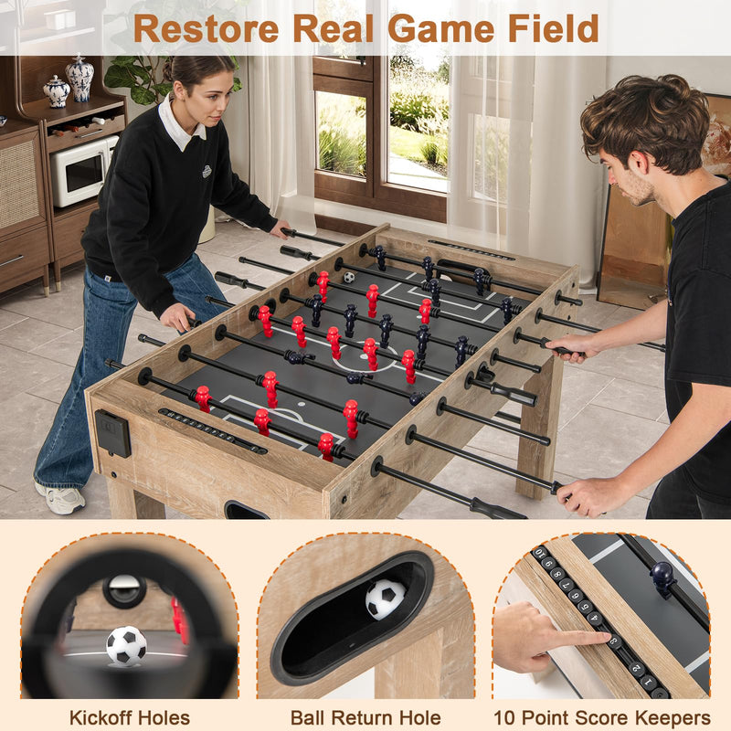 Load image into Gallery viewer, Goplus 54&#39;&#39; Foosball Table for Adults, Full Size Competition Soccer Game Table with Legs, 2 Balls
