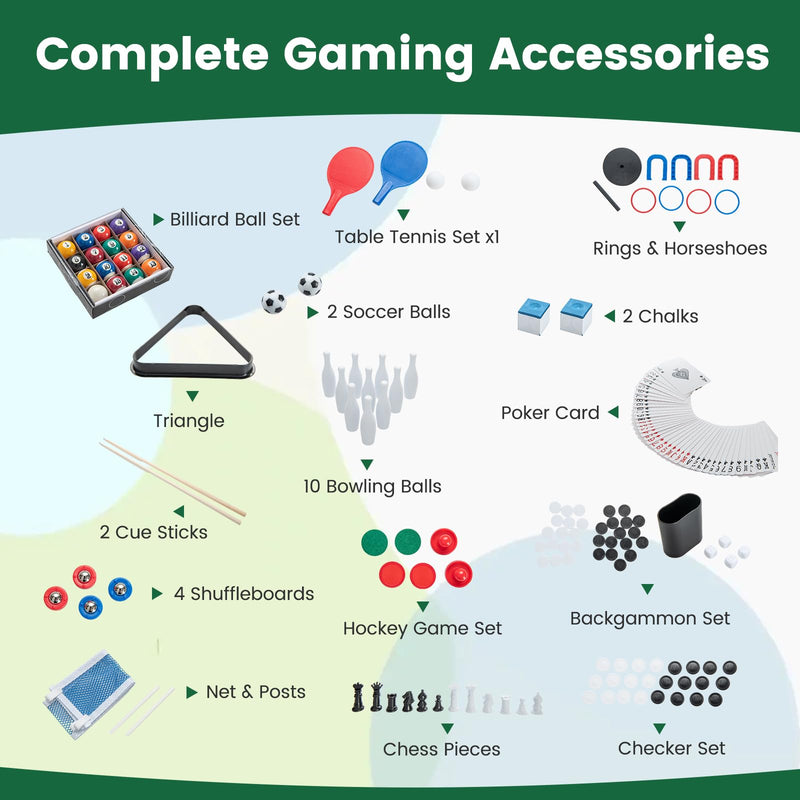 thumbnail image 2 of Goplus 14-in-1 Multi Game Table, Combo Game Table W/Foosball, Air 2 of 12