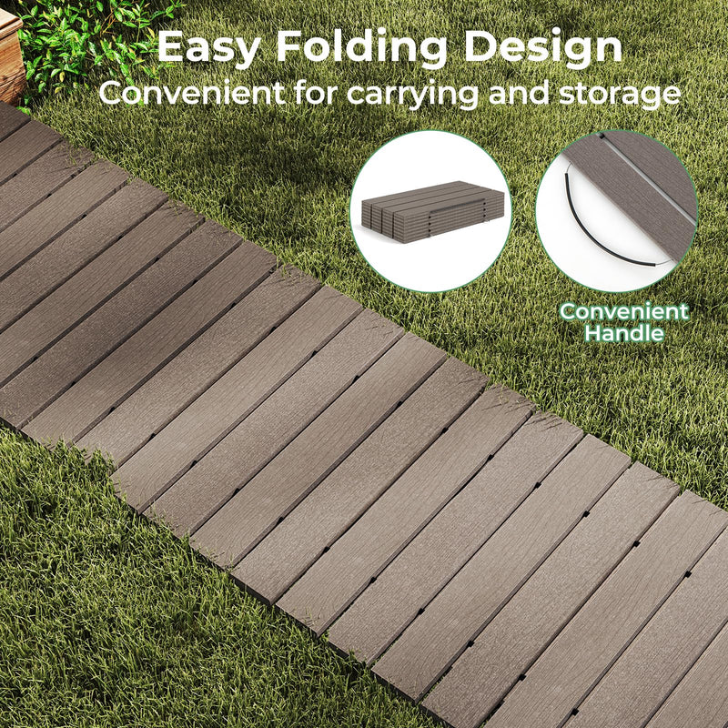 Load image into Gallery viewer, Goplus 8 FT Garden Pathway, Outdoor Roll Out Straight Walkway Patio Path, 95” x 21.5 ” x 0.5”
