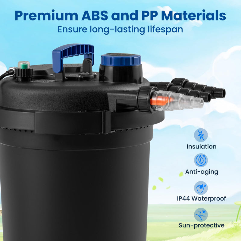 Load image into Gallery viewer, Goplus Bio Pressure Pond Filter with 13W UV-C Light, 2642 GPH Pond Filter System with Bio Balls
