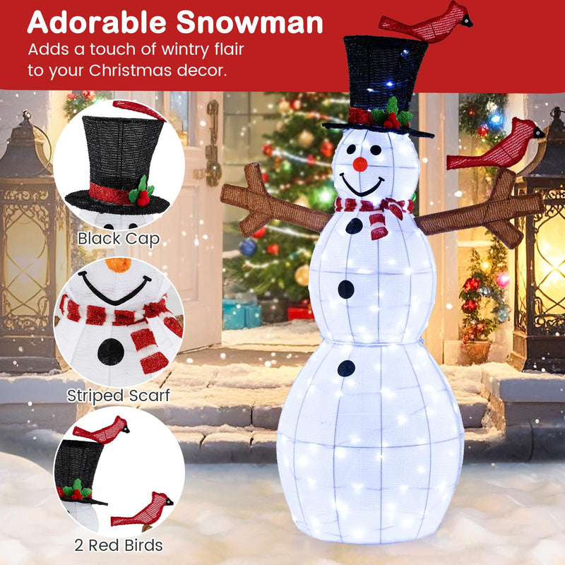 Load image into Gallery viewer, Goplus 4.8 FT Light Up Christmas Snowman with 120 LED Lights
