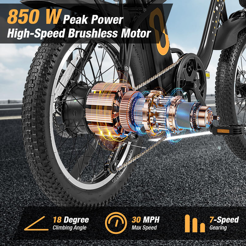 Load image into Gallery viewer, Goplus Electric Bicycle for Adults, Folding Ebike w/20 Fat Tires, 750W Brushless Motor (Peak 850W)
