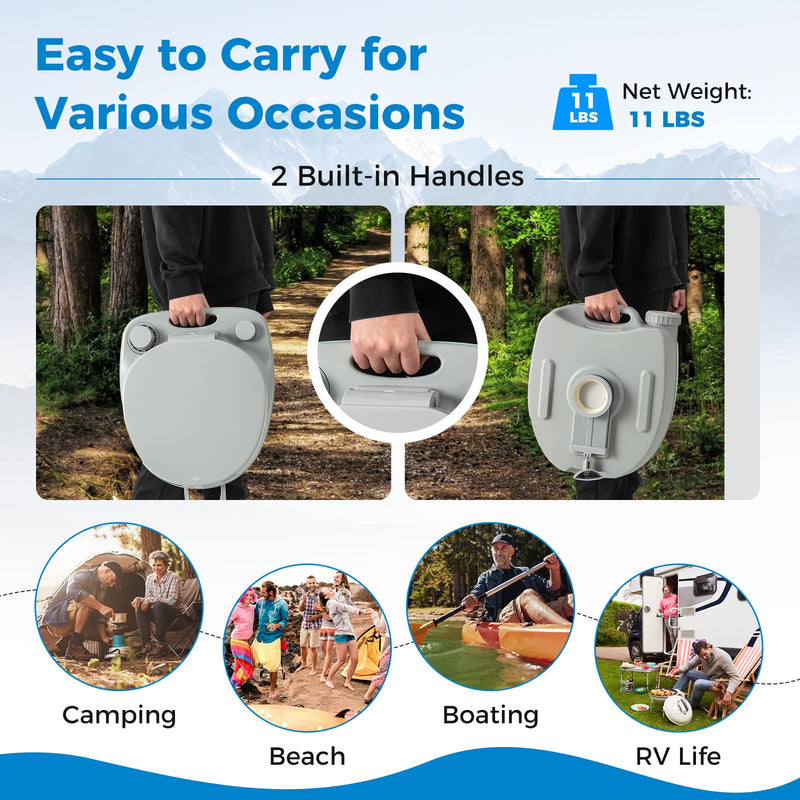 Load image into Gallery viewer, Goplus 5.2 Gallon Portable Toilet for Camping
