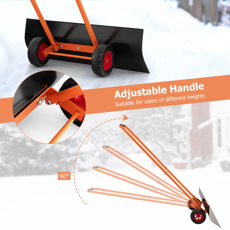 Load image into Gallery viewer, Goplus 30&quot; Snow Shovel with Wheels
