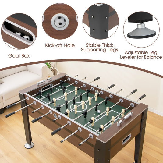 Goplus 54" Foosball Table for Adults, Full Sized Game Tables with 2 Balls