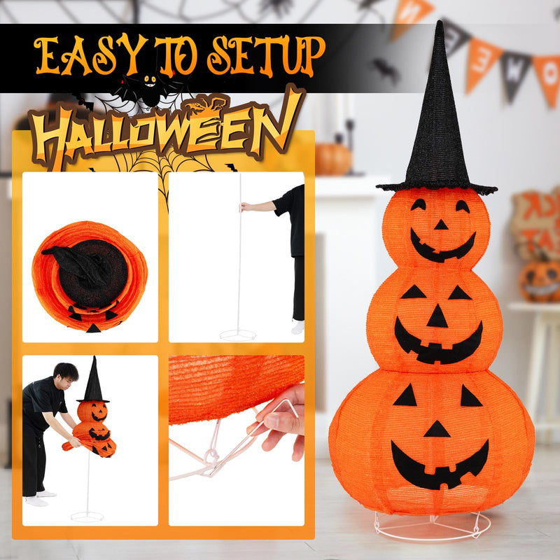 Load image into Gallery viewer, Goplus 5 FT Halloween Light Up Pumpkin Decoration
