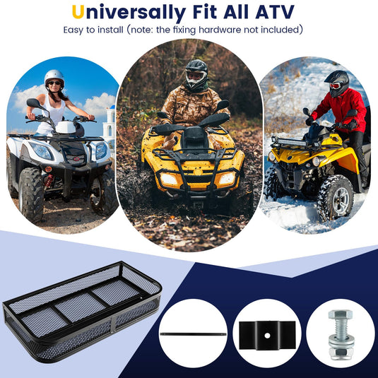 Atv Rack Hardware Goplus ATV Front Rack Universal ATV Storage Rack 36.5”L x 17.5”W x 6.5 ...