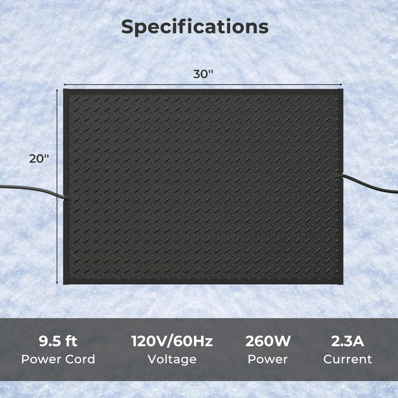 Load image into Gallery viewer, Goplus Heated Snow Melting Mat, Heated Outdoor Mat for Winter Snow Removal
