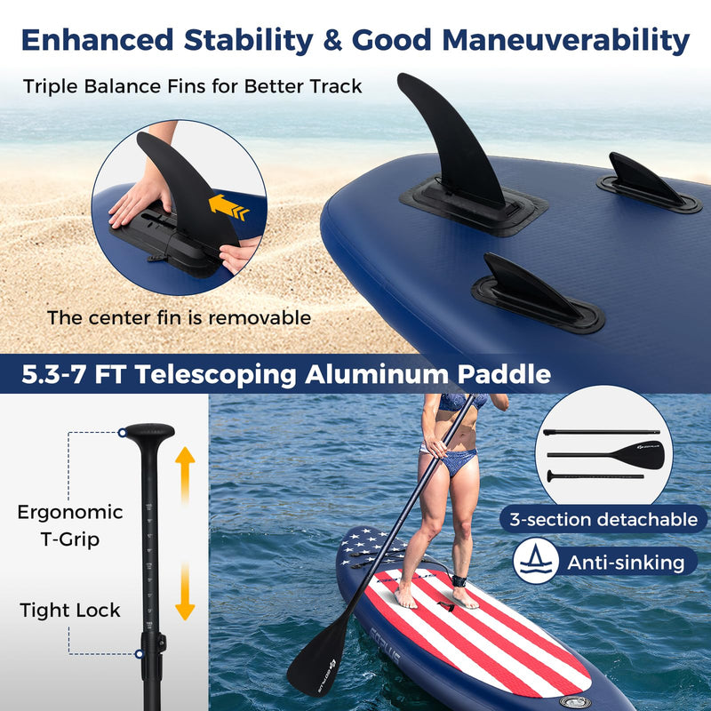 Load image into Gallery viewer, Goplus Inflatable Stand Up Paddle Board, 10FT SUP
