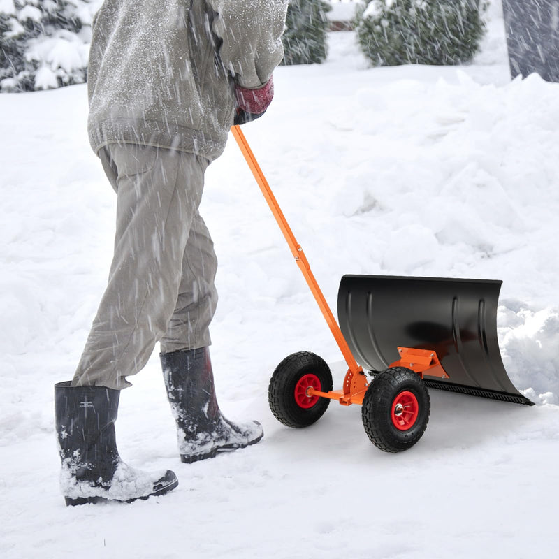 Load image into Gallery viewer, Goplus 29&quot; Snow Shovel with Wheels
