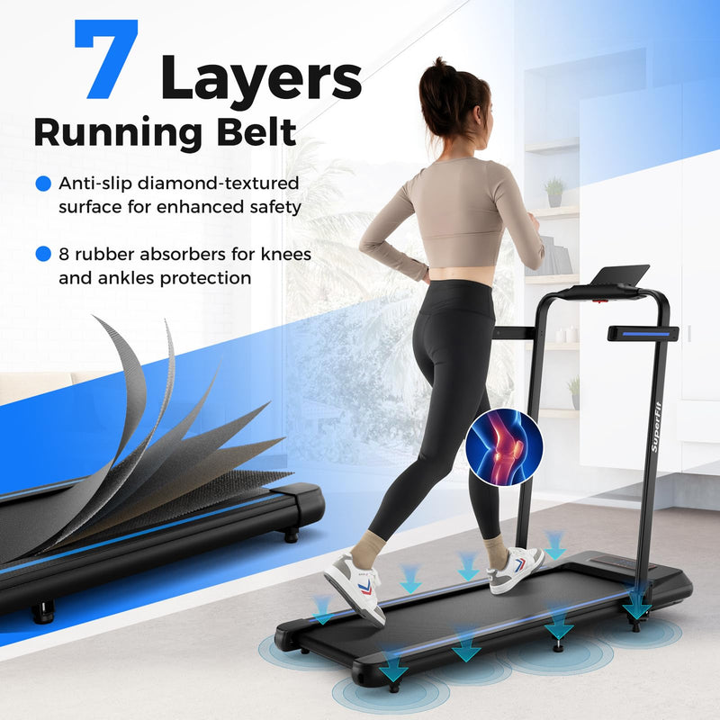 Load image into Gallery viewer, Goplus 2 in 1 Folding Treadmill with Incline, 3.0HP Walking Pad, 265lb Capacity Under Desk Treadmill with Remote Control, APP and LED Display
