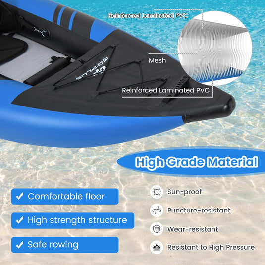 Goplus Inflatable Kayak, 2-Person Kayak Set for Adults with 507