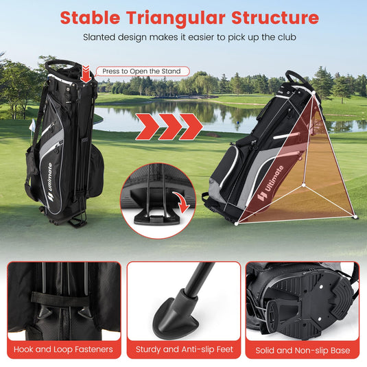 Goplus 14 Way Top Dividers Golf Stand Bag