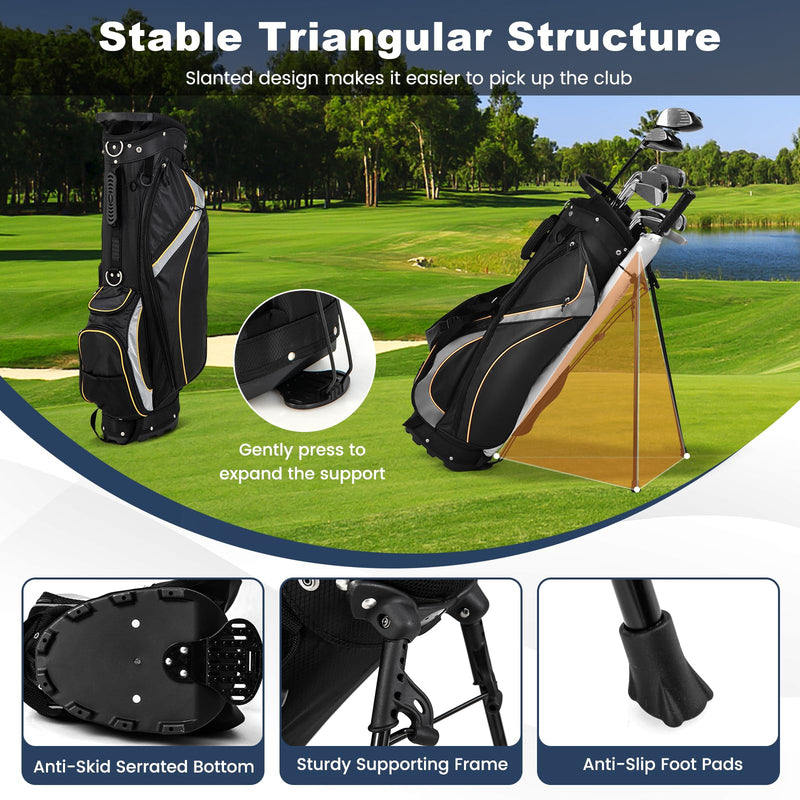 Load image into Gallery viewer, Goplus Golf Stand Bag, Golf Club Bag 8 Way Top Dividers
