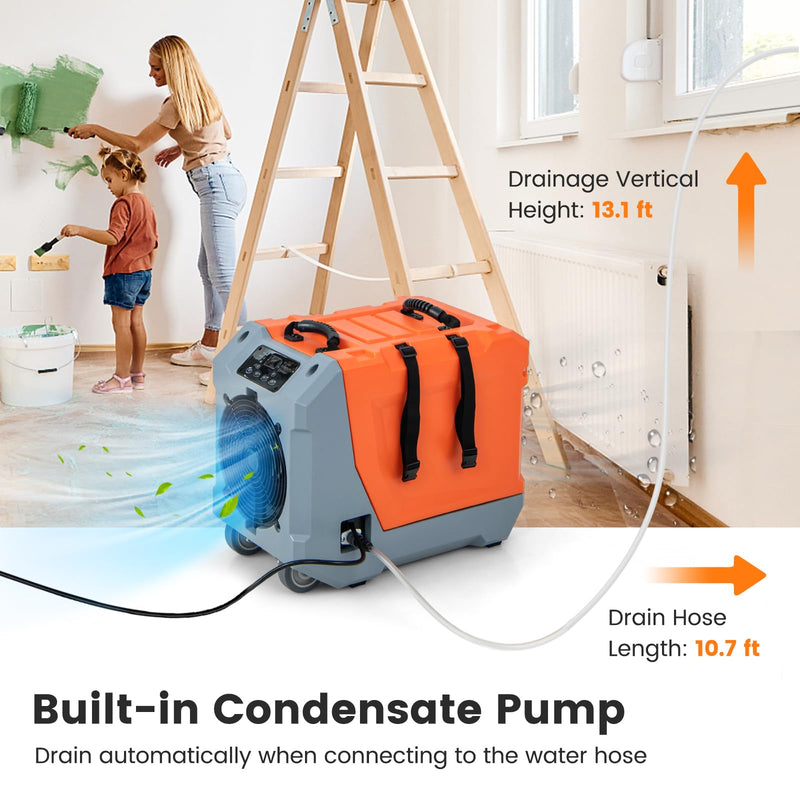 Load image into Gallery viewer, 180 PPD Crawl Space Dehumidifier with Pump, Drain Hose, Auto Defrost, 6,000 Sq. Ft Commercial Dehumidifier for Basement
