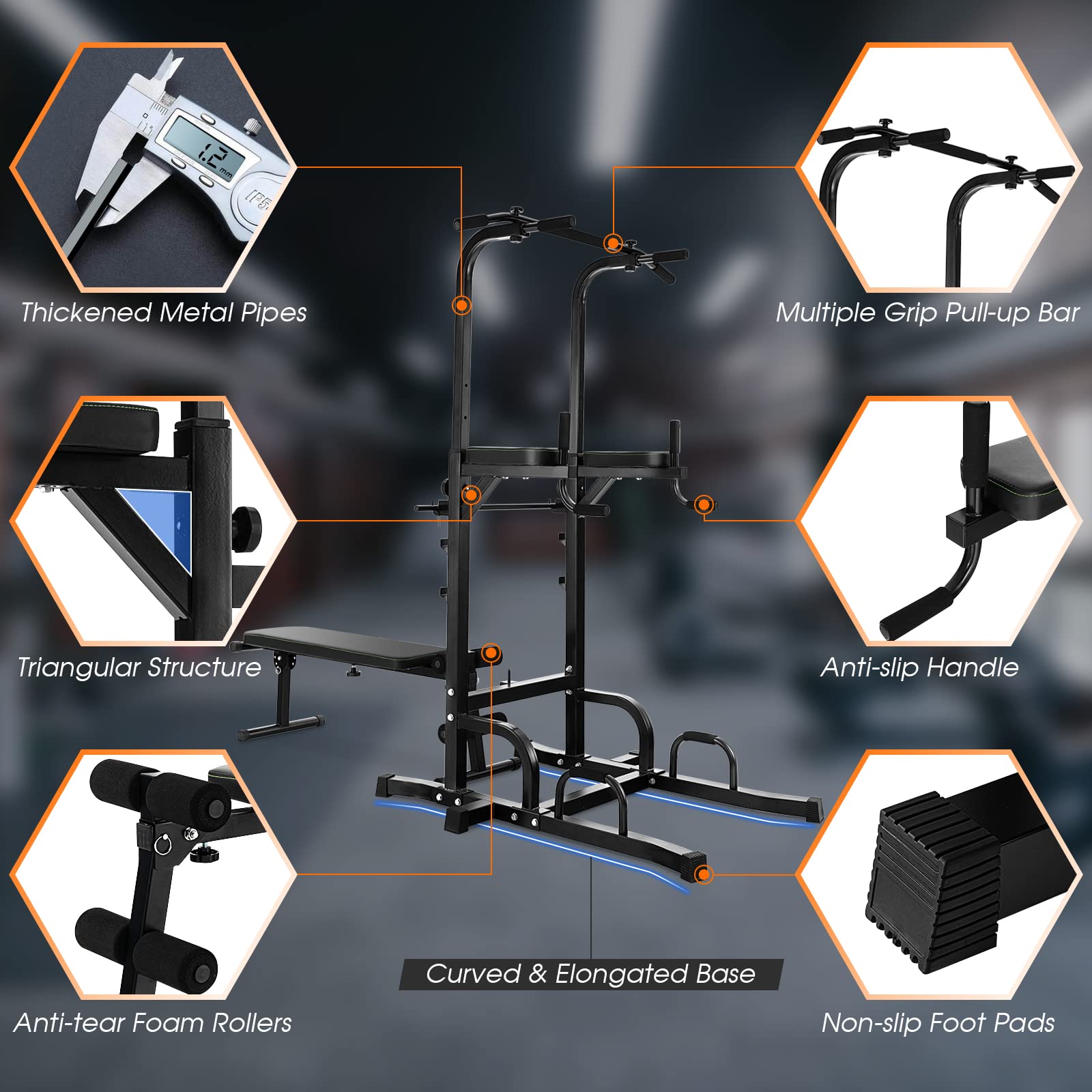 Goplus Power Tower with Bench