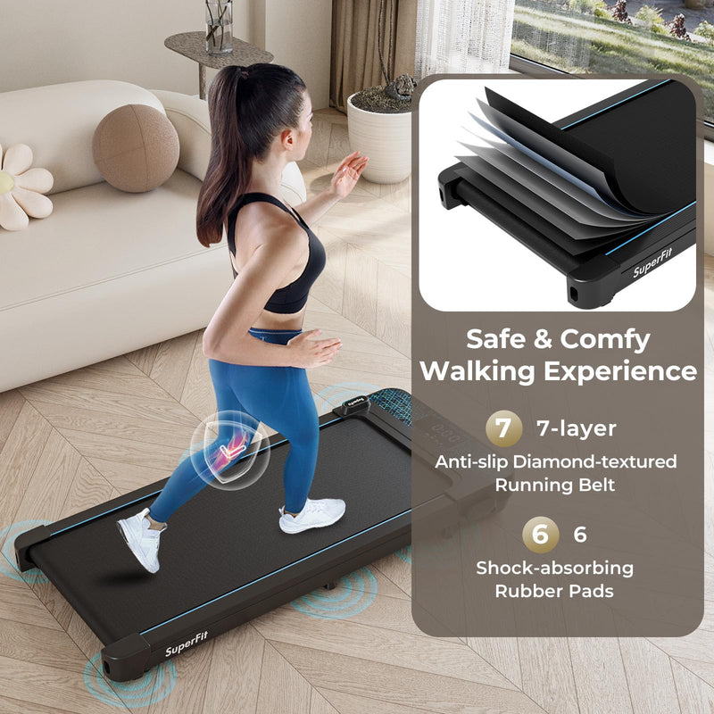 Load image into Gallery viewer, Goplus Walking Pad, 300 LBS Capacity Under Desk Treadmill with Remote &amp; APP Control and LED Display, Portable Treadmills for Home Small, Office
