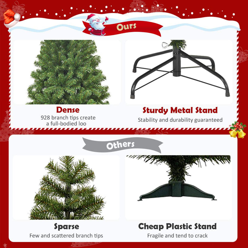 Load image into Gallery viewer, Goplus Artificial Christmas Tree, Unlit Premium Hinged Spruce Xmas Tree with Solid Metal Stand, for Outdoor and Indoor Decor
