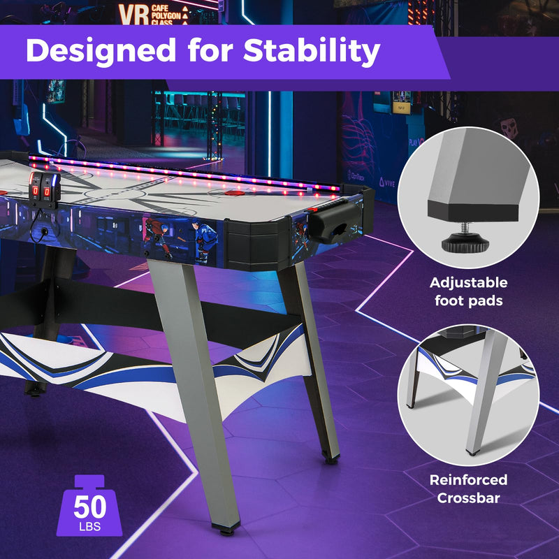 Load image into Gallery viewer, Goplus 54&quot; Air Hockey Table, Hockey Game Table w/LED Scoreboard, Lights, 2 Pucks, 2 Pushers
