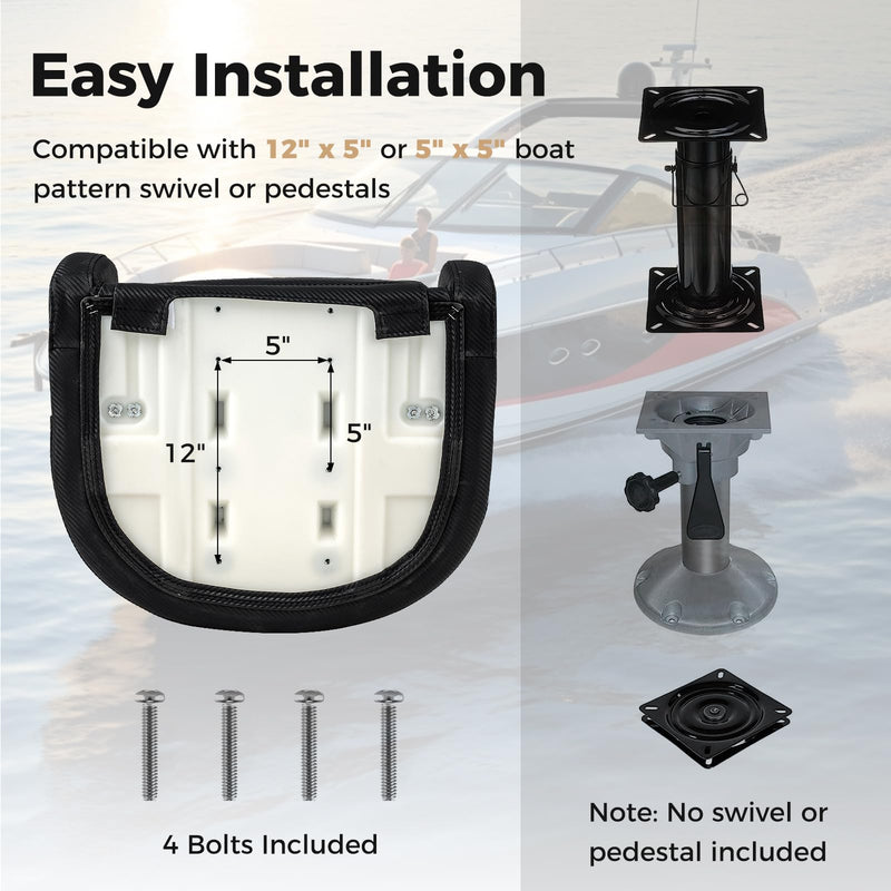 Load image into Gallery viewer, Goplus Sports Flip Up Boat Seat, Captain Bucket Seat w/Thick Sponge Bolster &amp; Waterproof PVC Leather Upholstery
