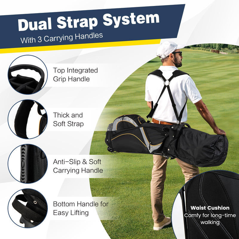 Load image into Gallery viewer, Goplus Golf Stand Bag, Golf Club Bag 8 Way Top Dividers
