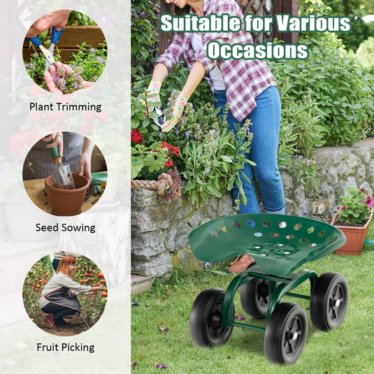 Wheeled Hose Reel Cart for Garden Patio Lawn – GoplusUS