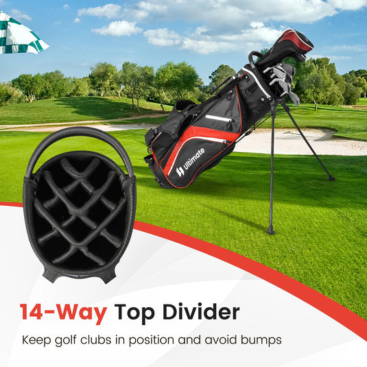 Goplus 14 Way Top Dividers Golf Stand Bag