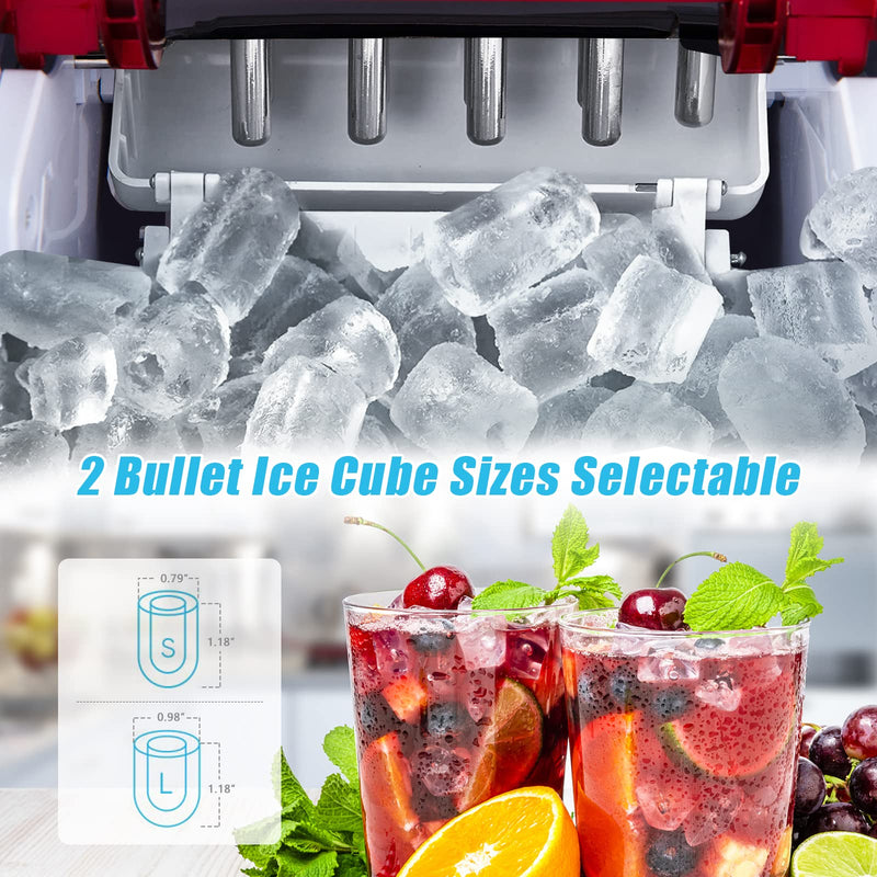 Load image into Gallery viewer, Countertop Ice Cube Maker, 9 Ice Cubes Ready in 6 Minutes, 33lbs in 24 Hours
