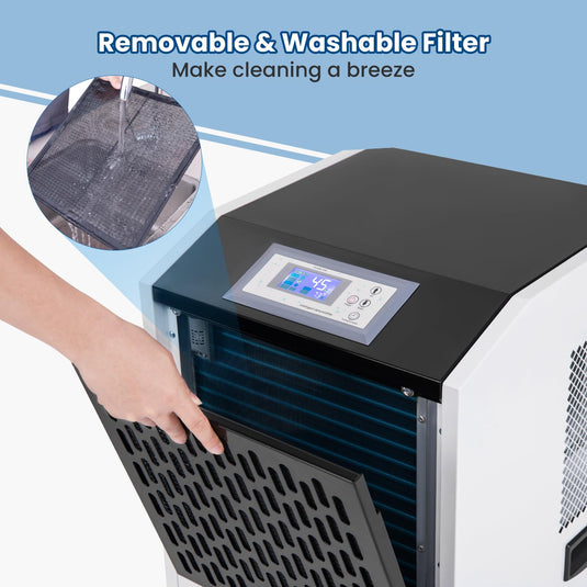 250 Pints Commercial Dehumidifier with Drain Hose, Industrial Heavy Duty Dehumidifier