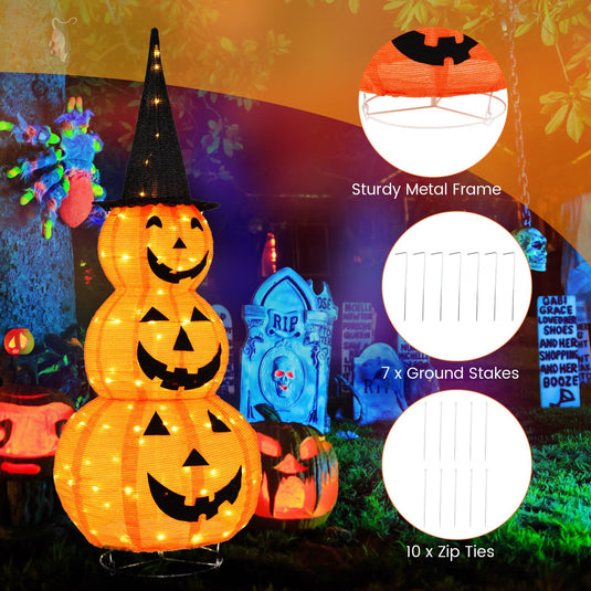 Goplus 5 FT Halloween Light Up Pumpkin Decoration